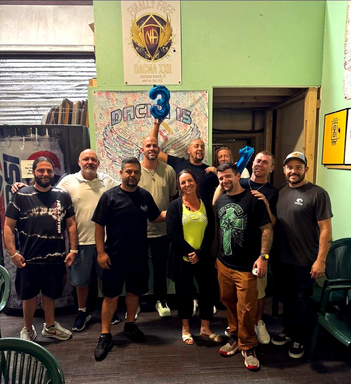 Steadfast Recovery group celebrating recovery milestones
